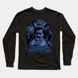 Pablo escobar vintage graphic style Long Sleeve T-Shirt